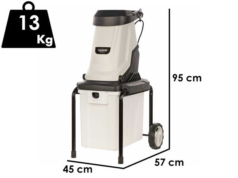 BlackStone SHRED 45 BL PLUS -Elektrischer H&auml;cksler - Wendemesser - Sammelkorb
