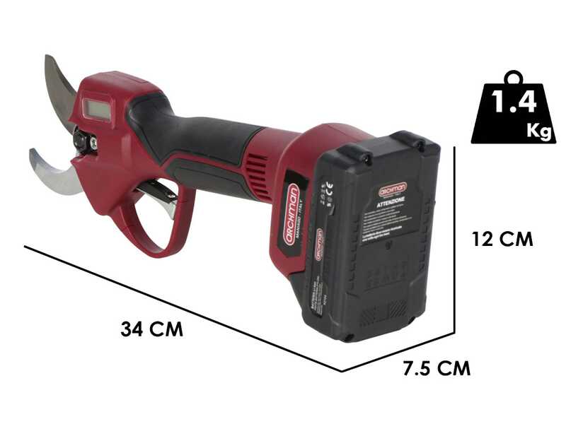 Archman FE07-40A - Akku Baumschere - 2x 21V 2Ah - &Oslash; 40 mm
