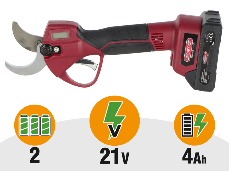Archman FE07-40A - Akku-Baumschere  + Teleskopstange 180-240 cm - 2x 21V 2Ah - &Oslash; 40 mm