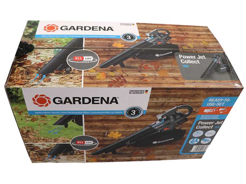Gardena PowerJet Collect 18 P4A - Akku-Laubbl&auml;ser und -sauger - 18V 4Ah