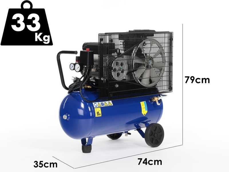 Michelin MB 50/268 MC - Elektrischer Riemenkompressor - Motor 2 PS - 50 Liter