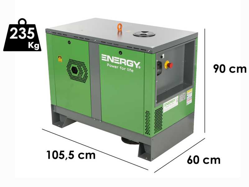 Energy EY-12.5TDE-SA AVR - Schallged&auml;mpfter Dieselstromerzeuger mit AVR - 9 kW - Dauerleistung 8 kW Dreiphasig + ATS