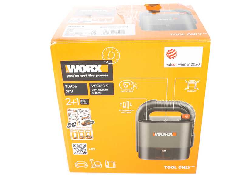 Worx WX030.9 - Tragbarer Akku-Staubsauger - OHNE BATTERIEN UND LADEGER&Auml;T