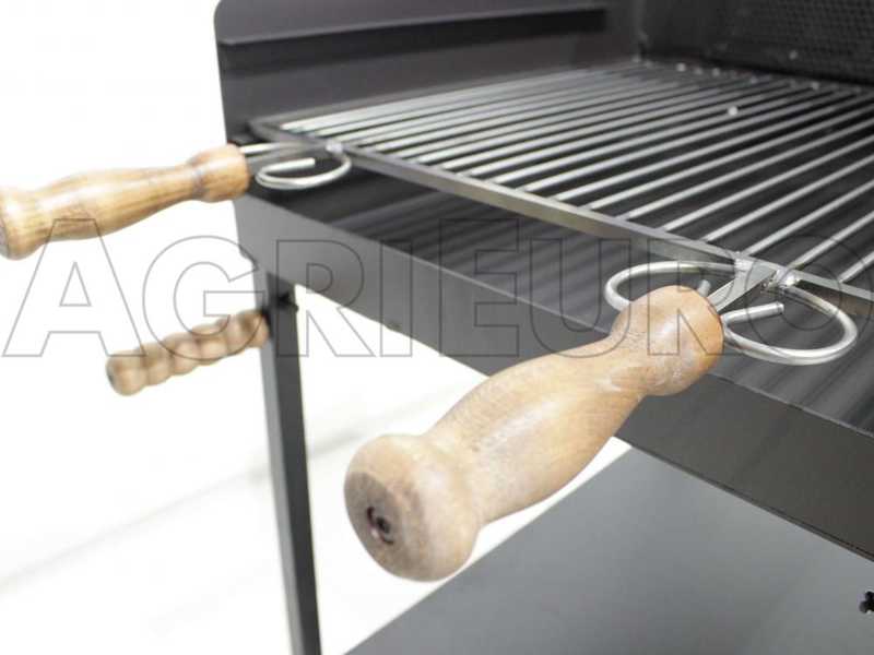 Cruccolini Fuocone - Holzgrill mit Grillrost - 50 x 50 cm - aus schwerem Stahl