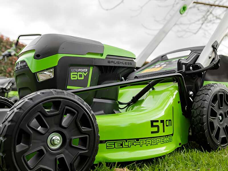 Greenworks GD60LM51SPK4 - Akku-Rasenm&auml;her mit Radantrieb - 60V/4Ah - Schnittbreite 51 cm