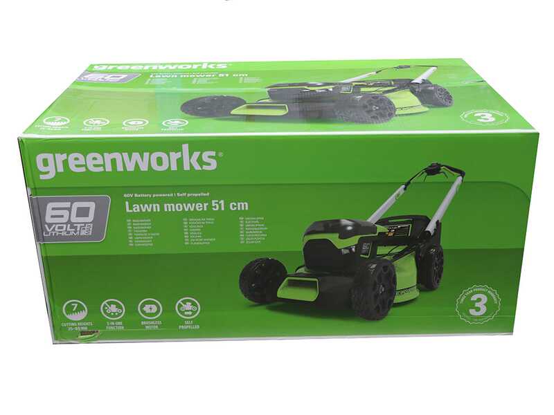 Greenworks GD60LM51SPK4 - Akku-Rasenm&auml;her mit Radantrieb - 60V/4Ah - Schnittbreite 51 cm