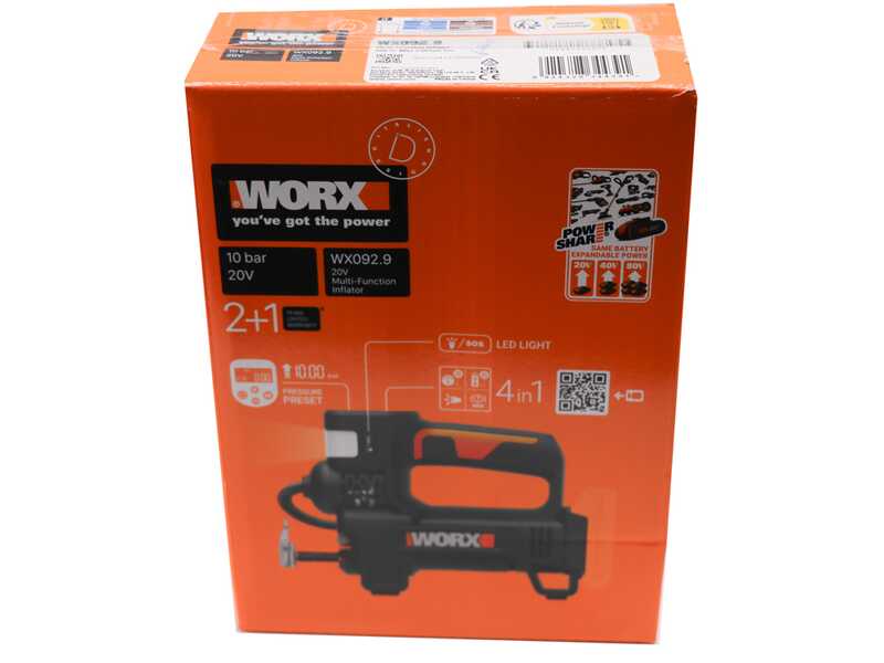Worx WX092 - Akku-Kompressor - 20V 2Ah