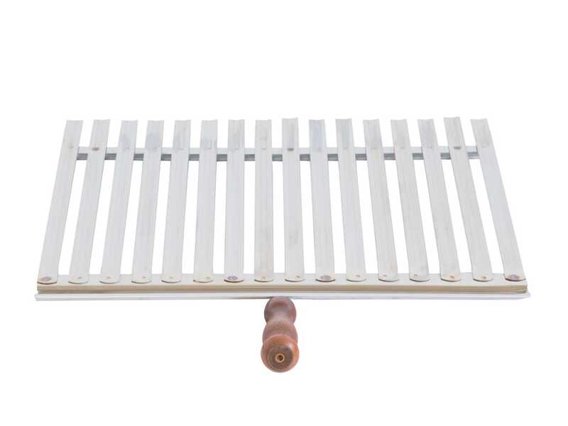 Cruccolini - Grillplatte aus Edelstahl - Anti-Brand-Holzgriff