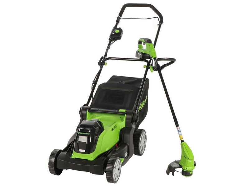 Greenworks G48LM41ST25K2X - Set Akku-Rasenm&auml;her + Akku-Rasentrimmer- 48V - 2x 24V/2Ah