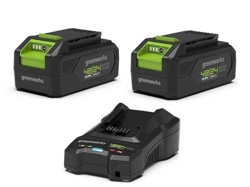 Greenworks G48LM41ST25K2X - Set Akku-Rasenm&auml;her + Akku-Rasentrimmer- 48V - 2x 24V/2Ah