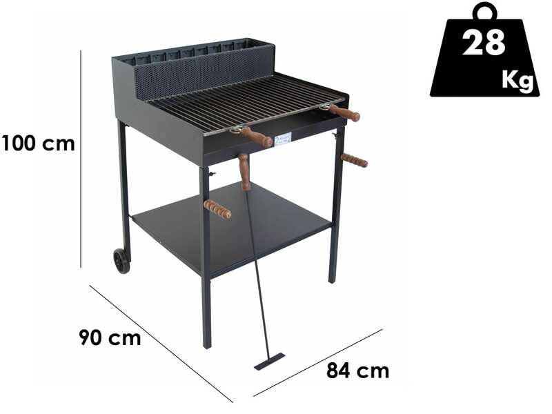 Cruccolini Fuocone Oliveto Maxi - Handgefertigter Grill aus Eisen f&uuml;r Holz und Kohle
