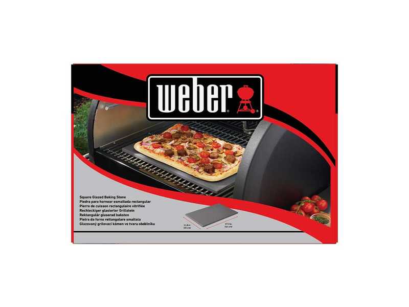 Glasierter Pizzastein rechteckig, 44 x 30 cm Weber