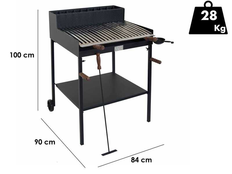 Cruccolini Belvedere Maxi - Handgefertigter Grill aus Eisen f&uuml;r Holz und Kohle