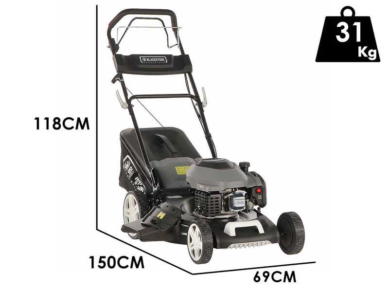 Blackstone Essentials ESP 510-200 - Selbstfahrender Benzin-Rasenm&auml;her - 4 in 1 - 200cc Benzinmotor