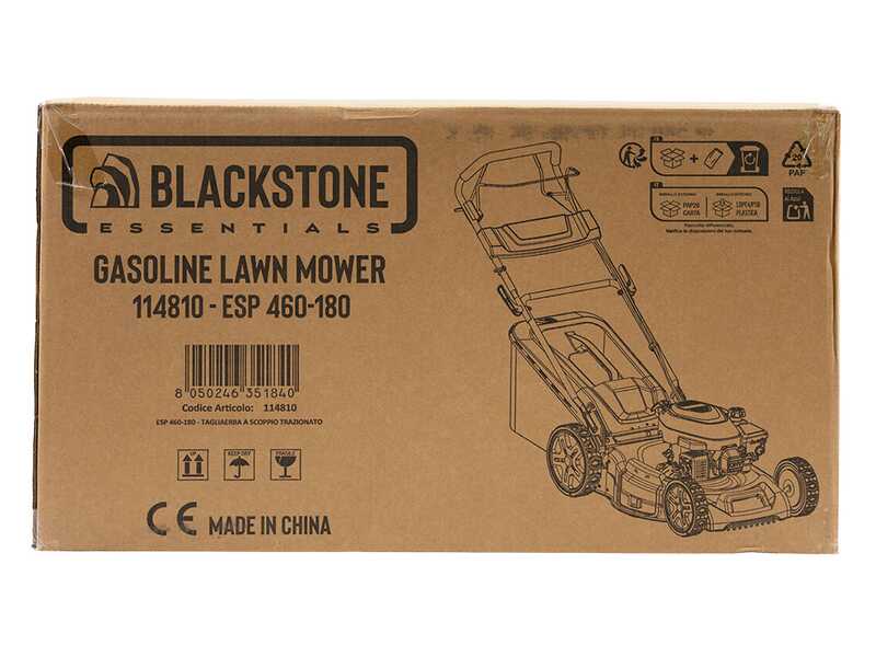 Blackstone Essentials ESP 460-180 - Selbstfahrender Benzin-Rasenm&auml;her - 4 in 1 - 180cc Benzinmotor