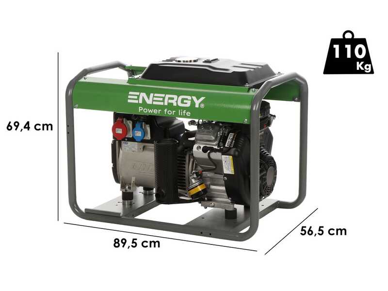 Energy EY-10TB - Benzin-Stromgenerator 8 kW - Dauerleistung 7,2 Dreiphasig