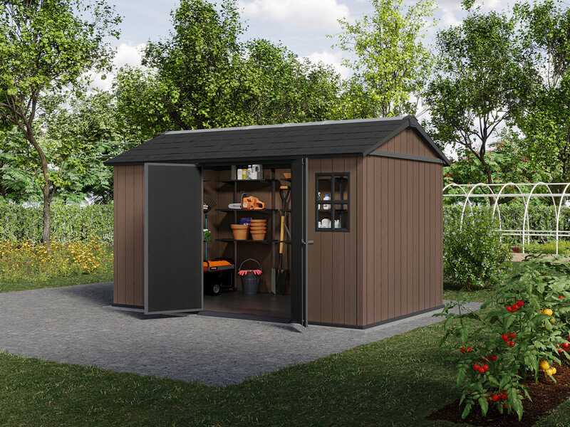 Keter Newton plus 7513/1375 - Gartenhaus - Mit Doppelt&uuml;r und Fenstern