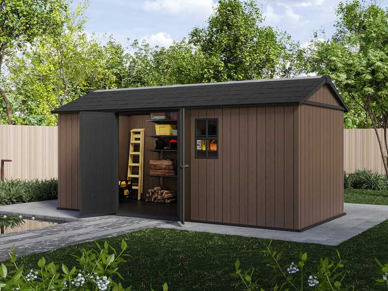 Keter Newton plus 7517/1775 - Gartenhaus - Mit Doppelt&uuml;r und Fenstern