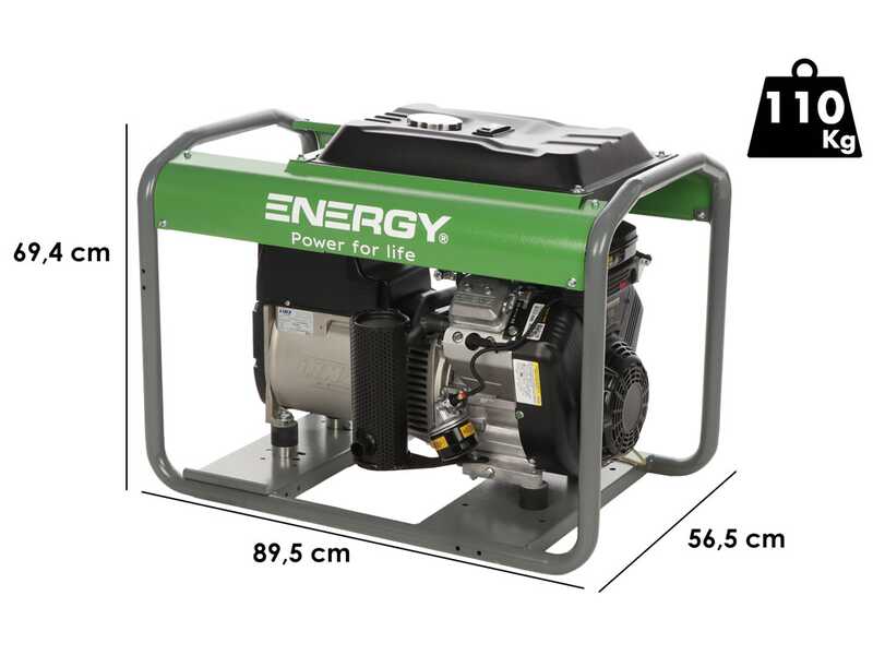 Energy EY-10MB AVR - Benzin-Stromgenerator 8 kW - Dauerleistung 7,2 Einphasig