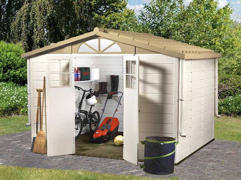 Garofalo Tuscany Evo 280 - Gartenhaus - Mit Fenstern und Doppelfl&uuml;gelt&uuml;r - 282.5x242.5x225 cm