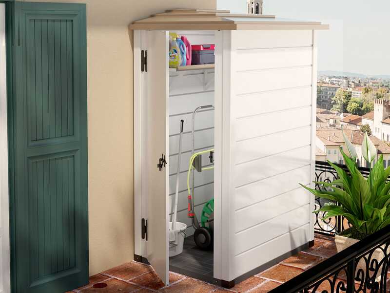 Garofalo Tuscany Evo 100 Reverso - Ger&auml;teschuppen - Mit reversibler T&uuml;r - 82.5x122x195 cm