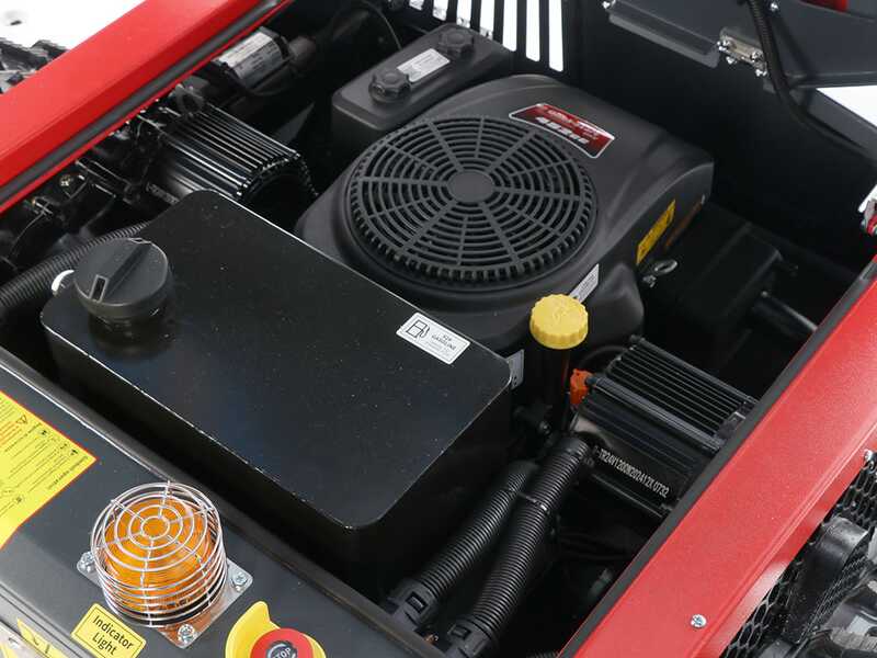 Blue Bird FM 24-70 &ndash; Ferngesteuerter Hybrid-Schlegelm&auml;her (Benzinmotor + Batterie)