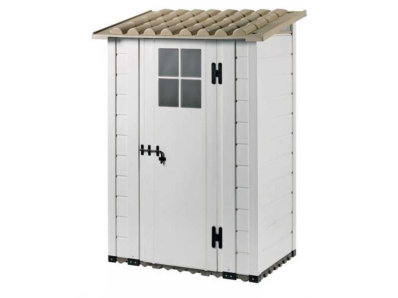 Garofalo Tuscany Evo 100 - Gartenhaus - Mit Fenster und einfl&uuml;geliger T&uuml;r - 122.5x82.5x201 cm