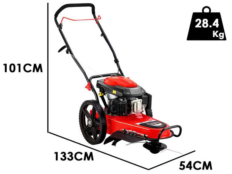 Blue Bird TrimTech W – Benzinbetriebener 4-Takt-Rasenmäher mit Radantrieb
