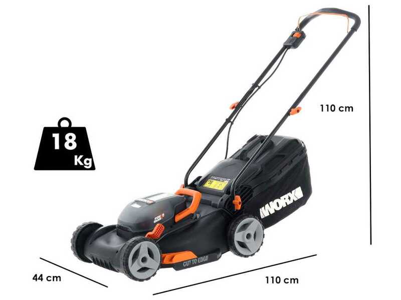 Akku Rasenm&auml;her Worx WG743E - 2X20V 4 Ah