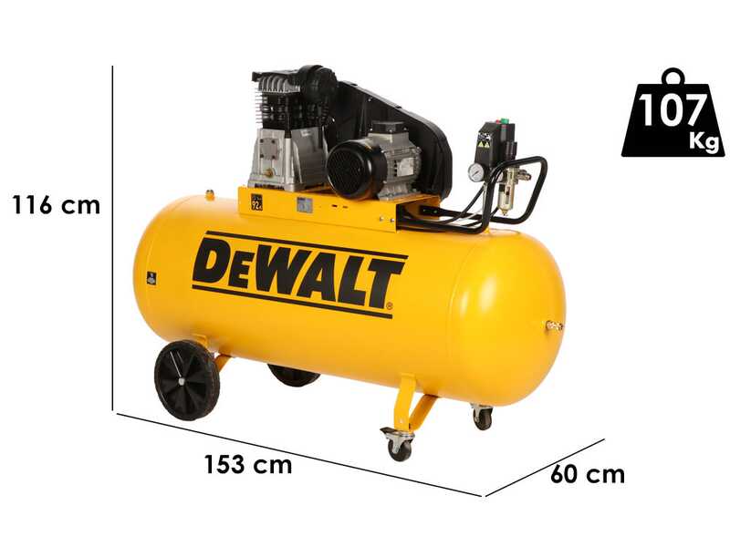 DeWalt DXCMB4T270HE &ndash; Elektrischer Dreiphasen-Riemenkompressor &ndash; 4-PS-Motor &ndash; 270 l