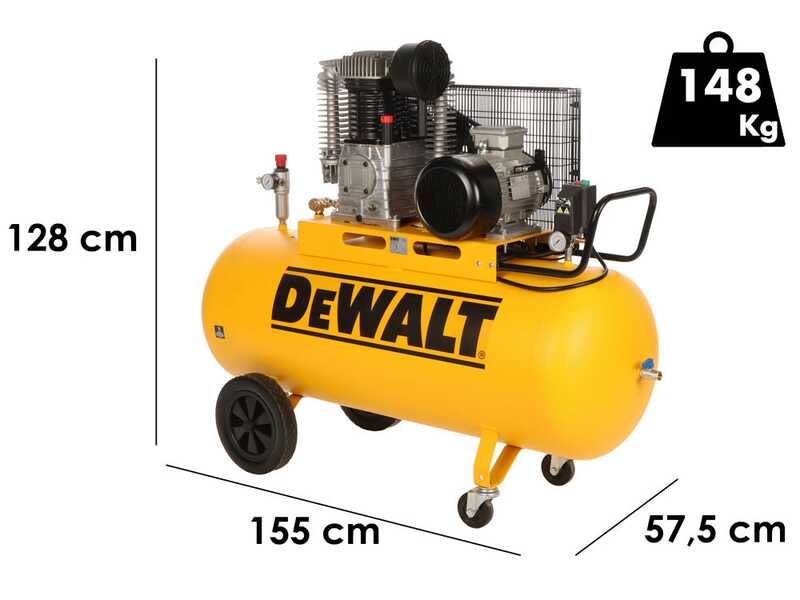 DeWalt DXCMB75T270HCE - Elektrischer Luftkompressor 400V mit Riemenantrieb - Motor 7,5 PS &ndash; 270 l