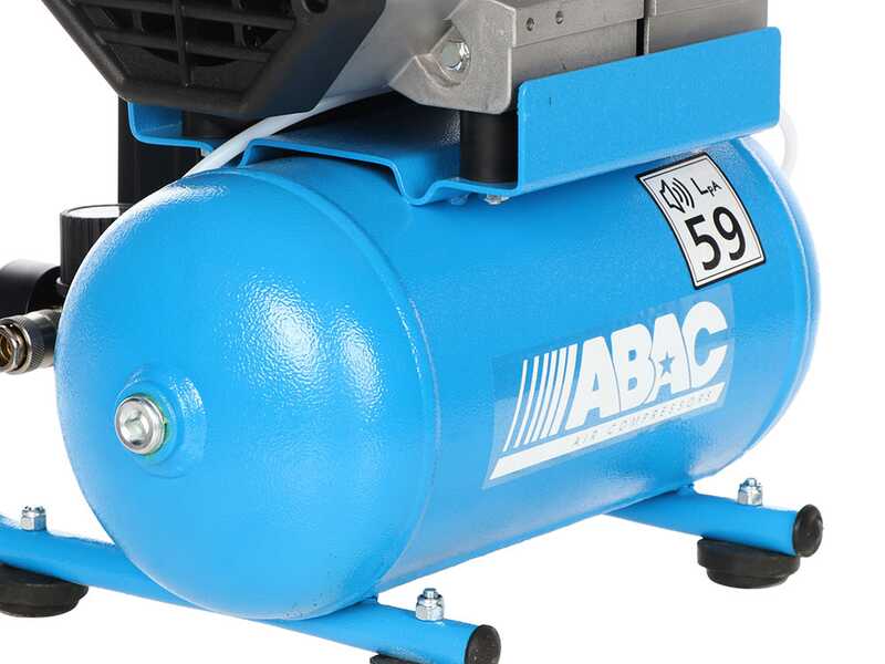 ABAC START QUIETE OS10 - Elektrischer, leiser Einphasen-Kompressor - &Ouml;l-frei - Motor 1 PS - 6 l