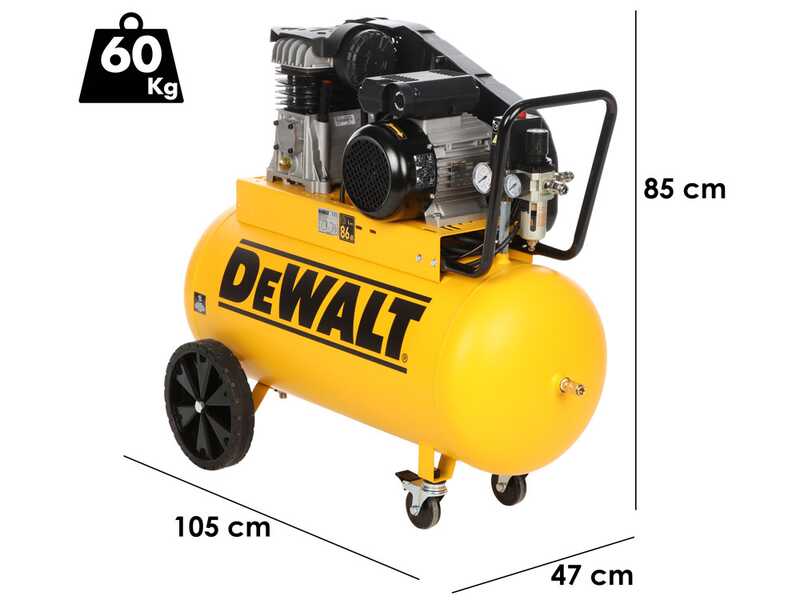 DeWalt DXCMB3M100HE - Elektrischer Einphasen-Kompressor mit Riemenantrieb - Motor 3 PS &ndash; 100 lt
