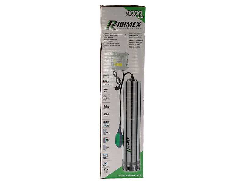 Ribimex PRPVC1102/65F - Tauchpumpe f&uuml;r Brunnen - 1100W - Klarwasser