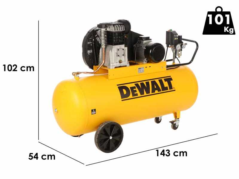DeWalt DXCMB3T201HE - Elektrischer Kompressor 400V mit Riemenantrieb - Motor 3 PS &ndash; 200 lt