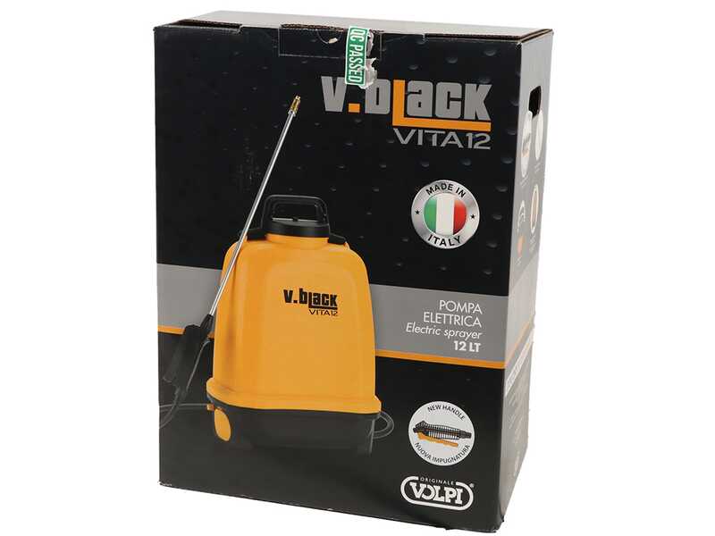 Volpi V-BLACK VITA 12 &ndash; Akku-R&uuml;ckenspritze mit Trolley und 2 m Schlauch