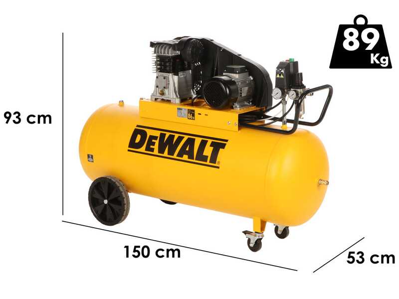 DeWalt DXCMB3T200HE - Dreiphasiger elektrischer Riemenkompressor - Motor 3 PS &ndash; 200 lt
