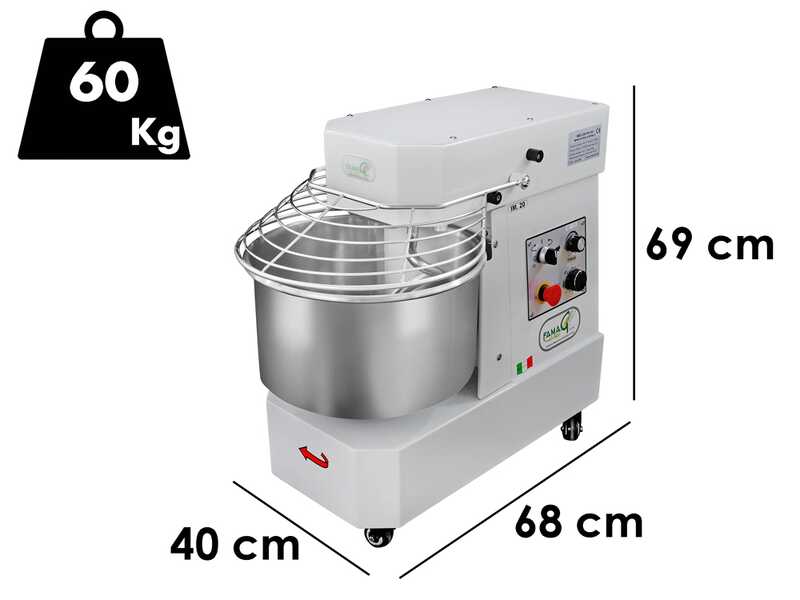 Famag IM 20/230 10 Geschwindigkeiten HH - Spiralkneter 20 kg f&uuml;r hohe Hydratation