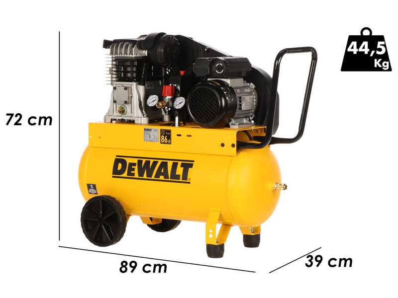 DeWalt DXCMB2M50HE &ndash; Elektrischer Einphasen-Riemenkompressor &ndash; 2-PS-Motor &ndash; 50-l-Kessel