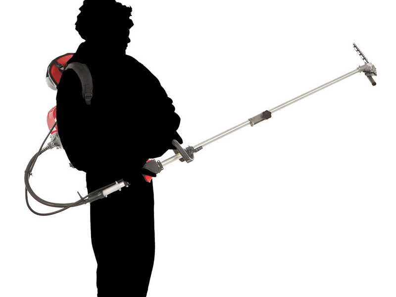 Kawasaki TJ 53EZ C COMBI &ndash; Multifunktions-Rucksack-Freischneider mit Verbrennungsmotor &ndash; Blue Bird Schaft