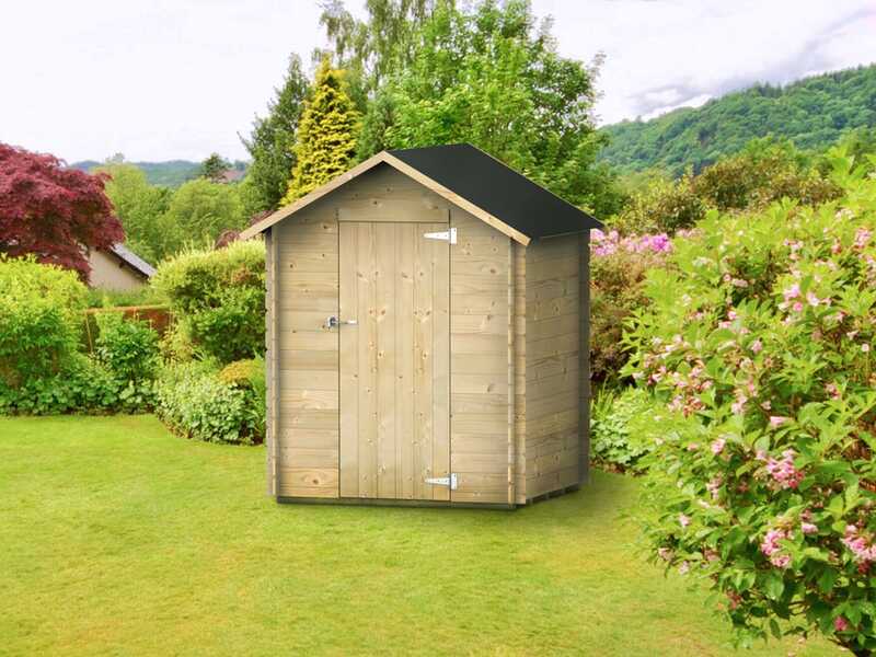 Alce Marcella 146x130 &ndash; Ger&auml;tehaus aus Holz &ndash; Mit Satteldach &ndash; 146x130x185 cm