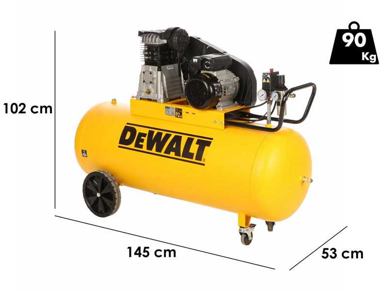 DeWalt DXCMB3M201HE - Elektrischer Einphasen-Riemenkompressor - Motor 3 PS &ndash; 200 l