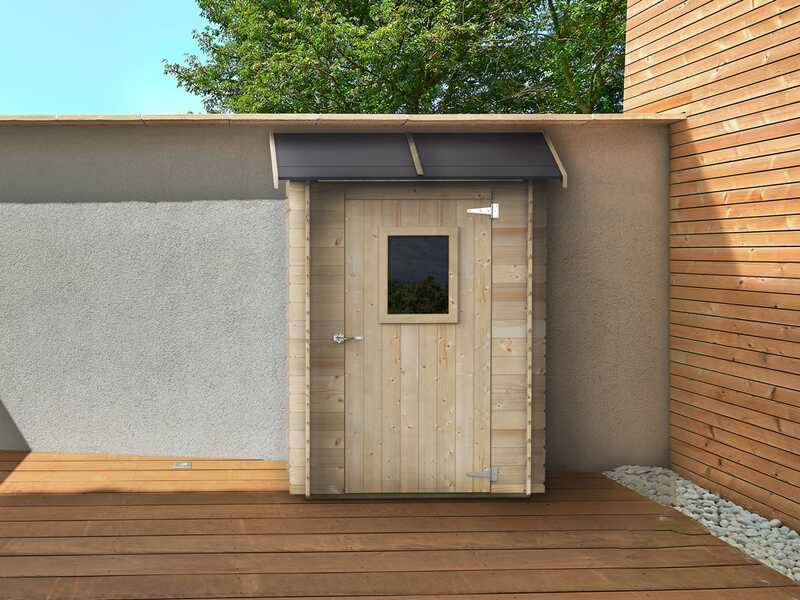 Alce Hobby 146x98 &ndash; Ger&auml;tehaus aus Holz &ndash; Mit Frontfenster &ndash; 146x98x197 cm