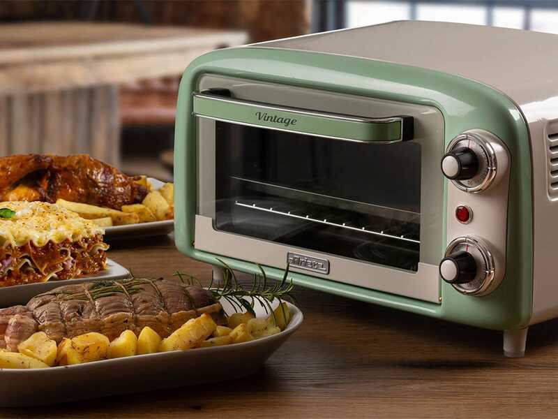 Ariete Vintage Gr&uuml;n- Elektrobackofen - 10 l, 800 W