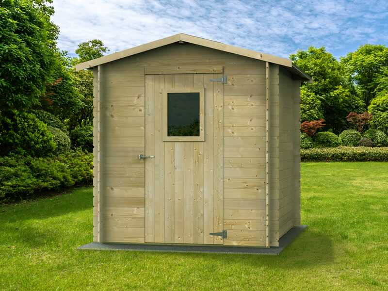 Alce Regis 198x198 &ndash; Ger&auml;tehaus aus Holz &ndash; Mit Frontfenster &ndash; 198x198x216 cm