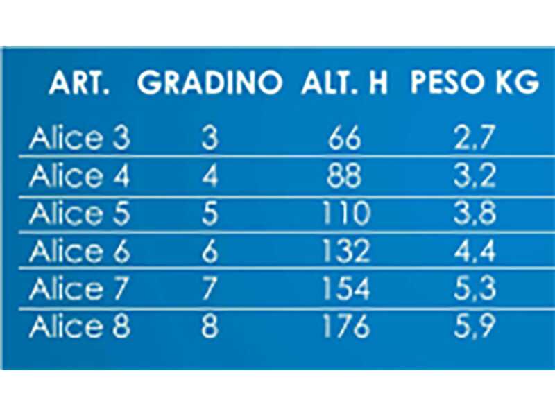 Aluminium-Trittleiter mit St&auml;nder Alice 4, 4 Stufen, 1,49 m