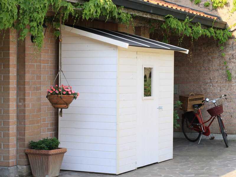 Alce Vaniglia 207x102 - Holz-Ger&auml;tehaus - mit Frontfenster