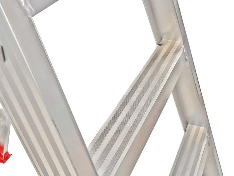 Doppel-Aluminium-Stehleiter Modell 1031, 2x4 Stufen, H&ouml;he 0,96 m