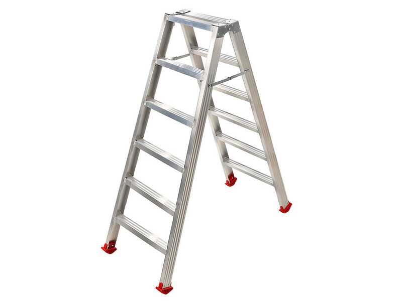 Aluminium-Doppelleiter 1031, 2&times;6 Stufen, 1,41 m