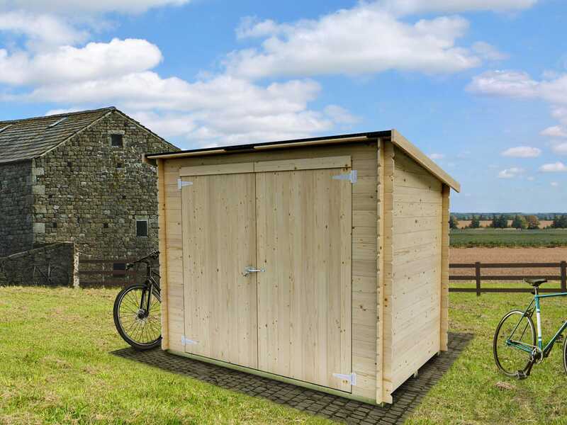 Alce Eureka 218x130 &ndash; Gartenhaus aus Holz &ndash; Pultdach &ndash; 218x130x167 cm